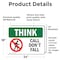Signmission Safety Culture Sign, 24 in Width, Vinyl Decal, Rectangle OS-2PACK-TS-D-1824-L-11796 - alternate 5